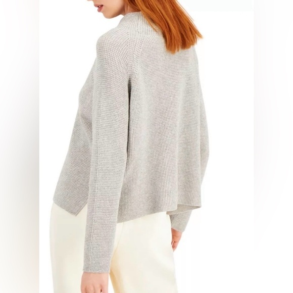 Eileen Fisher Light Gray Crew Neck Sweater - Picture 2 of 6